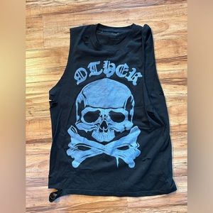 OTHER UK Skull & Crossbones sleeveless tank punk unisex